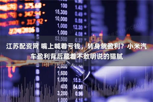 江苏配资网 嘴上喊着亏钱，转身就盈利？小米汽车盈利背后藏着不敢明说的猫腻